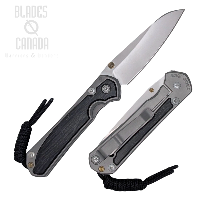 (image for) Chris Reeve Small Sebenza 31 Insingo Framelock Folding Knife, MagnaCut SW, Left Handed, Titanium Glass Blasted w/Bog Oak Inlay, S31-1125